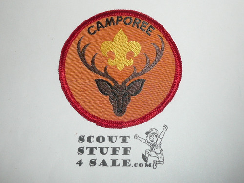 Camporee Woven Patch, Generic BSA issue, org with red r/e bdr