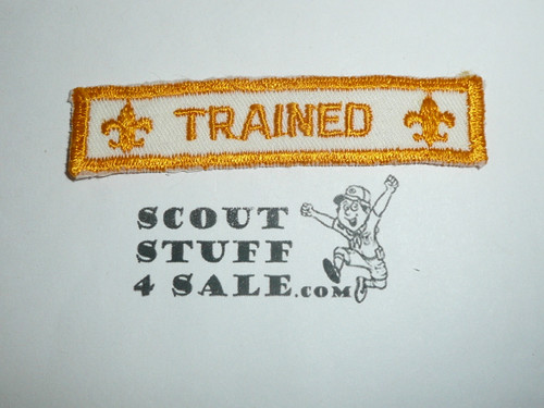 Trained Patch, BSA Generic Issue, white twill with yellow c/e bdr