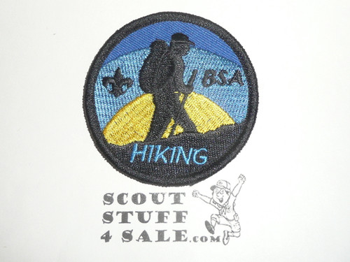 Hiking Patch, Generic BSA Activity, blue twill