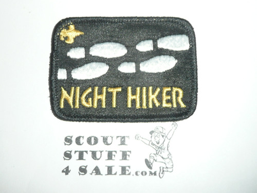Night Hiker Patch, Generic BSA Activity, black twill