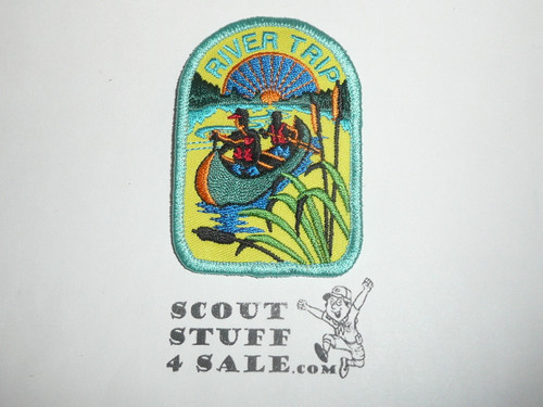 River Trip Patch, Generic BSA Activity, yellow twill