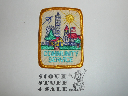 Community Service Patch, Generic BSA Activity, tan twill
