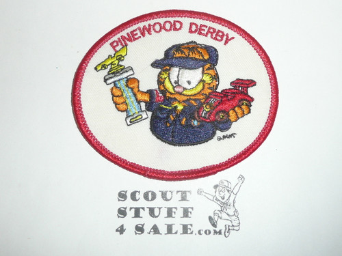 Pinewood Derby Patch, Generic BSA Cub Scout Patch, Garfield