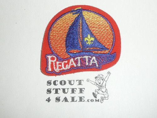 Regatta Patch, Generic BSA Cub Scout Patch, orange twill