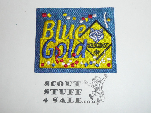 Blue & Gold Dinner Patch, Generic BSA Cub Scout Patch, navy twill