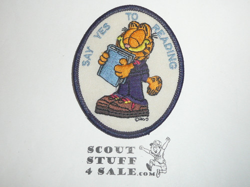 Say Yes to Reading Patch, Generic BSA Cub Scout Patch, Garfield