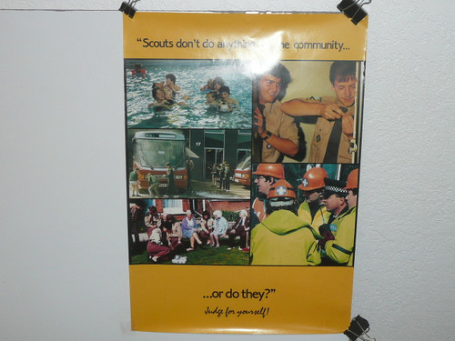 Scouts Don't Do Anything in the Community...Or Do They?, British Recruiting Poster, 12" x 16.5", #P5