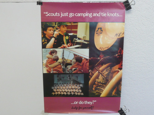 Scouts just go camping and tie knows...or do they?, British Recruiting Poster, 12" x 16.5", #P5