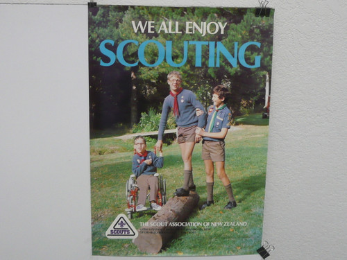 We All Enjoy Scouting, New Zealand Recruiting Poster, 16.5" x 23", #P32