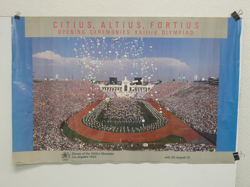1984 Olympic Games Opening Ceremony Poster, 22" x 34.5", P35