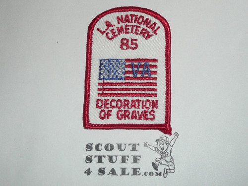Los Angeles National Cemetery Grave Decoration Patch, Los Angeles Area and Western Los Angeles County Councils, 1985