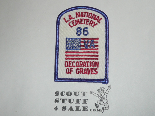 Los Angeles National Cemetery Grave Decoration Patch, Los Angeles Area and Western Los Angeles County Councils, 1986