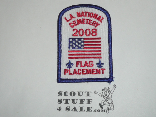 Los Angeles National Cemetery Flag Placement Patch, Los Angeles Area and Western Los Angeles County Councils, 2008
