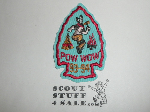 Cub Pow Wow Patch, Generic BSA Cub Scout Patch, 1993-94, indian