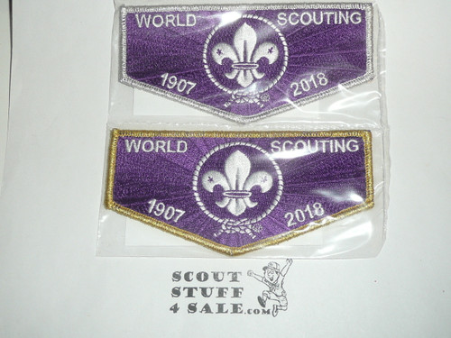 2018 World Scouting Flap Patch Set, 500 Made with authenticity cards