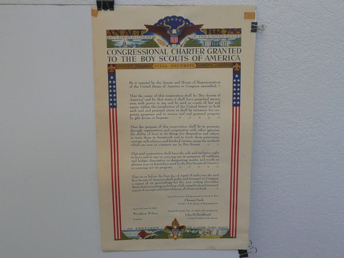 Congressional Charter Granted to the Boy Scouts of America Poster, 12.5" x 20", #P43