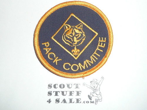 Pack Committee Patch 1990's, twill with orange embroidery