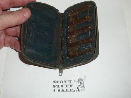 1960's Cub Scout Leather Coin Purse, used