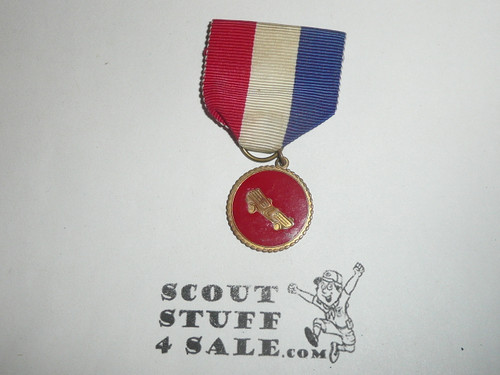 Pinewood Derby Cub Scout Medal, Red Enamel