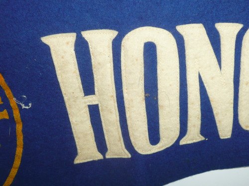 Boy Scout Honor Patrol Felt Pennant, sewn felt letters, 1930's