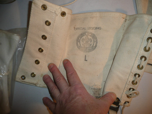 Official Boy Scout Leggings, Large, White, used