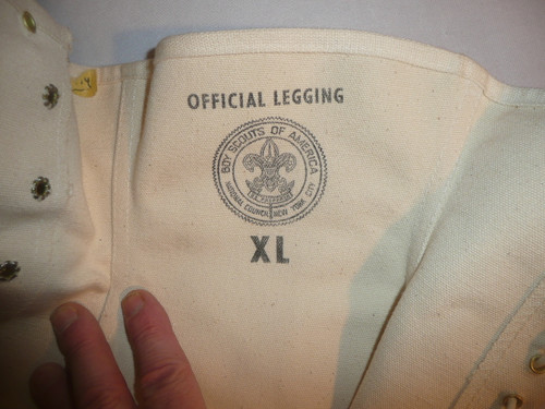 Official Boy Scout Leggings, X-Large, White, unused