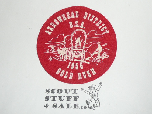 1956 Chicago Area Council Arrowhead District Gold Rush Felt Patch