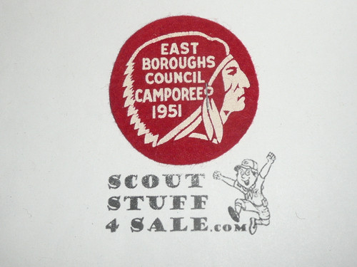 1951 East Boroughs Council Camporee Felt Patch