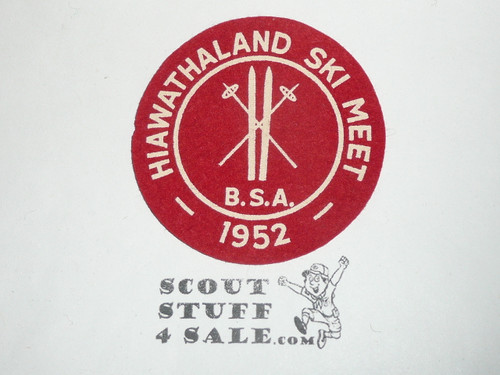 1952 Hiawathaland Council Ski Meet Felt Patch