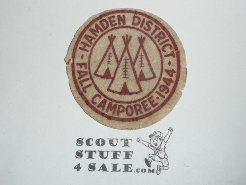 1944 Hamden District Fall Camporee Felt Patch