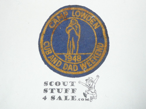1948 Camp Loden Cub and Dad Weekend Felt Patch