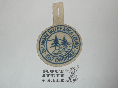 1957 Deleware Valley Area Council Camporee Felt Patch