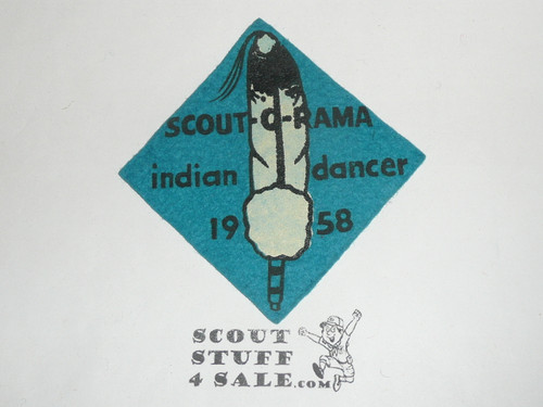1958 Indian Dancer Scout-O-Rama Felt Patch