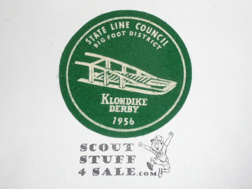 1956 State Line Council Klondike Derby Felt Patch