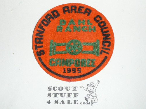 1955 Stanford Area Council Dahl Ranch Camporee Felt Patch