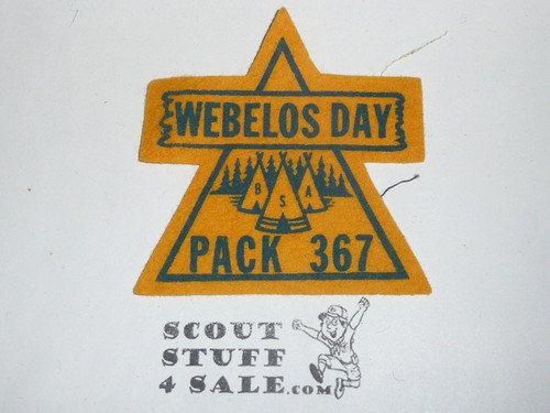 Pack 367 Webelos Day Felt Patch