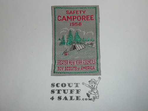 1958 Greater New York Councils Safety Camporee Woven Patch