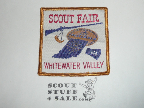 1966 Whitewater Valley Council Scout Fair Woven Patch