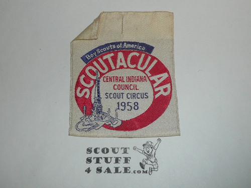 1958 Central Indiana Council Scout Circus Woven Patch