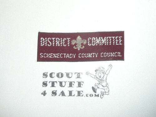 Schenectady County Council District Committee Woven Patch