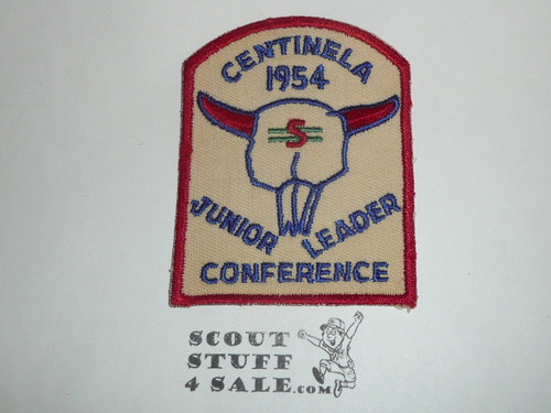 Centinela District Junior Leader Conference Patch plus segment, Los Angeles Area Council, Boy Scout, 1954