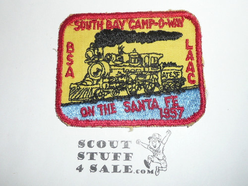 Los Angeles Area Council, South Bay District Campaway Patch, 1957