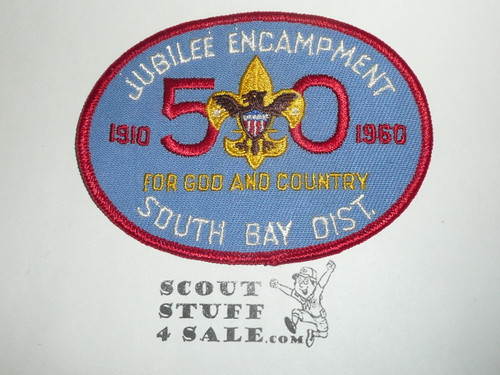 Los Angeles Area Council, South Bay District Jubilee Encampment Patch, 1960