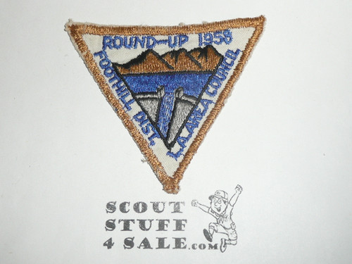 Los Angeles Area Council, Foothill District Round-up Patch, 1958, lite use