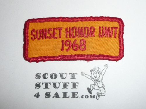 Los Angeles Area Council, Sunset District Honor Unit Patch, 1968, sewn