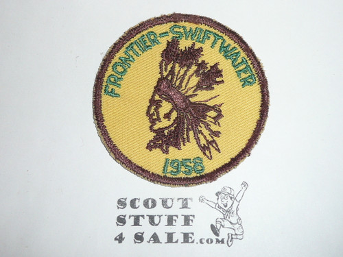 Los Angeles Area Council, Frontier District Swift Water Camp Patch, 1958
