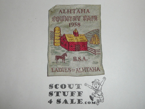 1958 Alhtaha Council Country Fair BSA Woven Patch, Ladies of Alhtaha