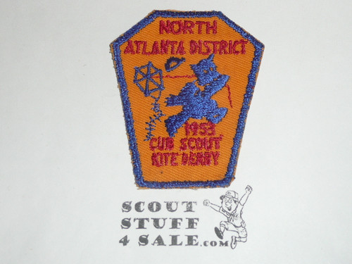 Atlanta Area Council North Atlanta District Cub Scout Kite Derby Patch, 1953