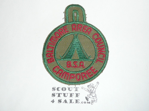 Baltimore Area Council Camporee Patch, olive twill with green c/e