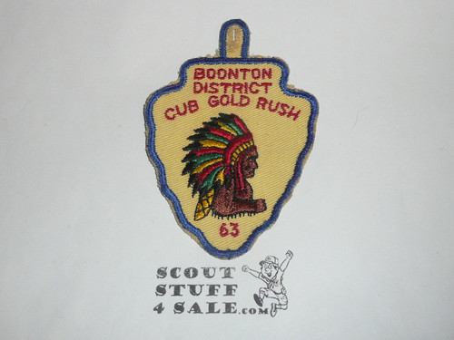 Boontoon District Cub Scout Gold Rush Patch, 1963